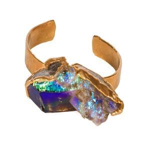 Titanium Quartz Cuff Bracelet
